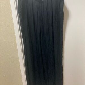 Black wide leg stretch pants new